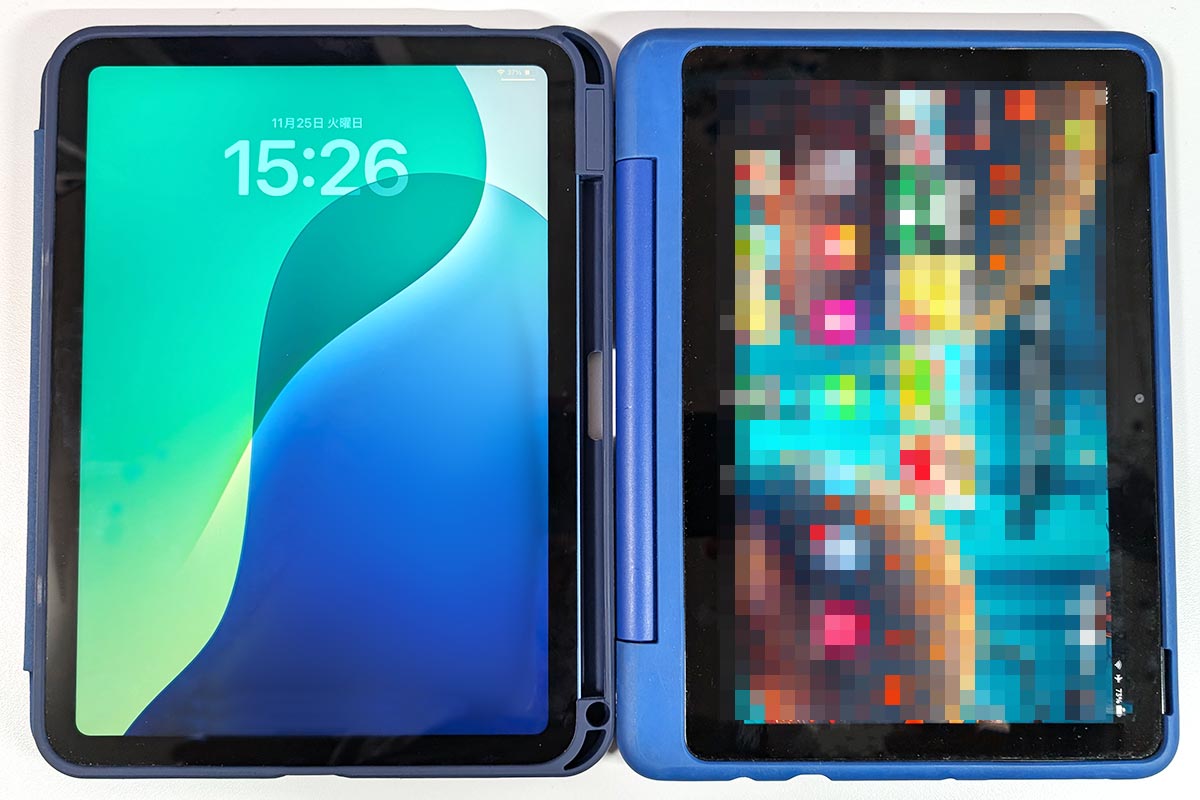 Apple「iPad（A16）」とAmazon「Fire HD 10 キッズプロ」
